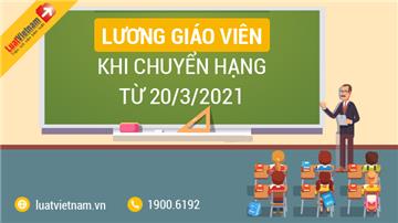 Cách tính lương giáo viên khi chuyển hạng từ 20/3/2021