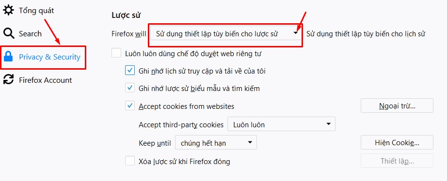 Hướng dẫn xóa cookies trên các trình duyệt web