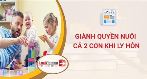 Làm sao để giành quyền nuôi cả 2 con khi ly hôn? Làm sao để giành quyền nuôi cả 2 con khi ly hôn?