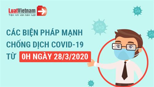 Infographic: Các biện pháp chống dịch Covid-19 từ 0h ngày 28/3/2020 Infographic: Các biện pháp chống dịch Covid-19 từ 0h ngày 28/3/2020